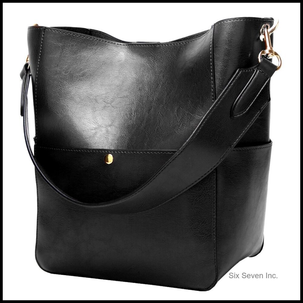 PU Leather Hobo Bag Satchel Tote Designer Work Shoulder Purse Chic Elegant